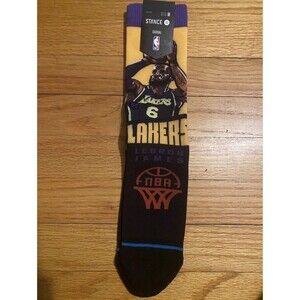 Stance Graded LA Lakers Lebron James Crew Socks Med M 6-8.5, W 8-10.5